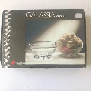 Vintage Galassia Coppa Ice Cream Snack Bowls Italy  6 dessert gass bows